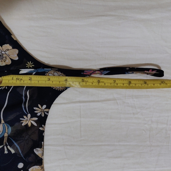 🌠2/$35🌠 Korean Style Dark Blue Maxi Floral Dress - Picture 10 of 11